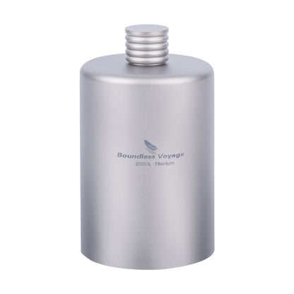 Boundless Voyage 200ml Titanium Pocket Flagon – Portable Camping Flask, Lightweight Hip Flask for Outdoor Adventures, Picnics, & Sports