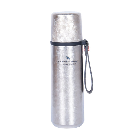 Boundless Voyage 510ml Titanium Insulated Water Bottle – Lightweight, Heat-Retaining & Perfect for Hiking, Travel & Daily Use