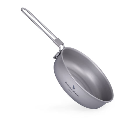 5 inch Titanium Camping Frying Pan – Ultralight Backpacking Cookware for Outdoor Cooking