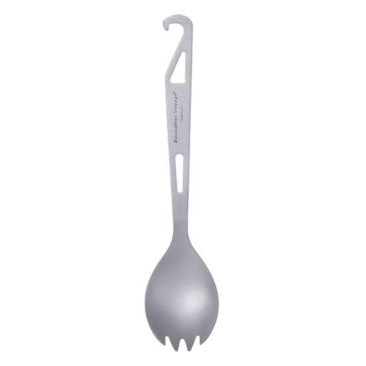 Boundless Voyage Titanium Spork with Bottle Opener – Ultralight Camping Cutlery for Hiking, Backpacking & Travel