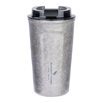 Boundless Voyage Titanium Thermos Bottle with Lid Double-Walled Insulated Water Mug 500ml