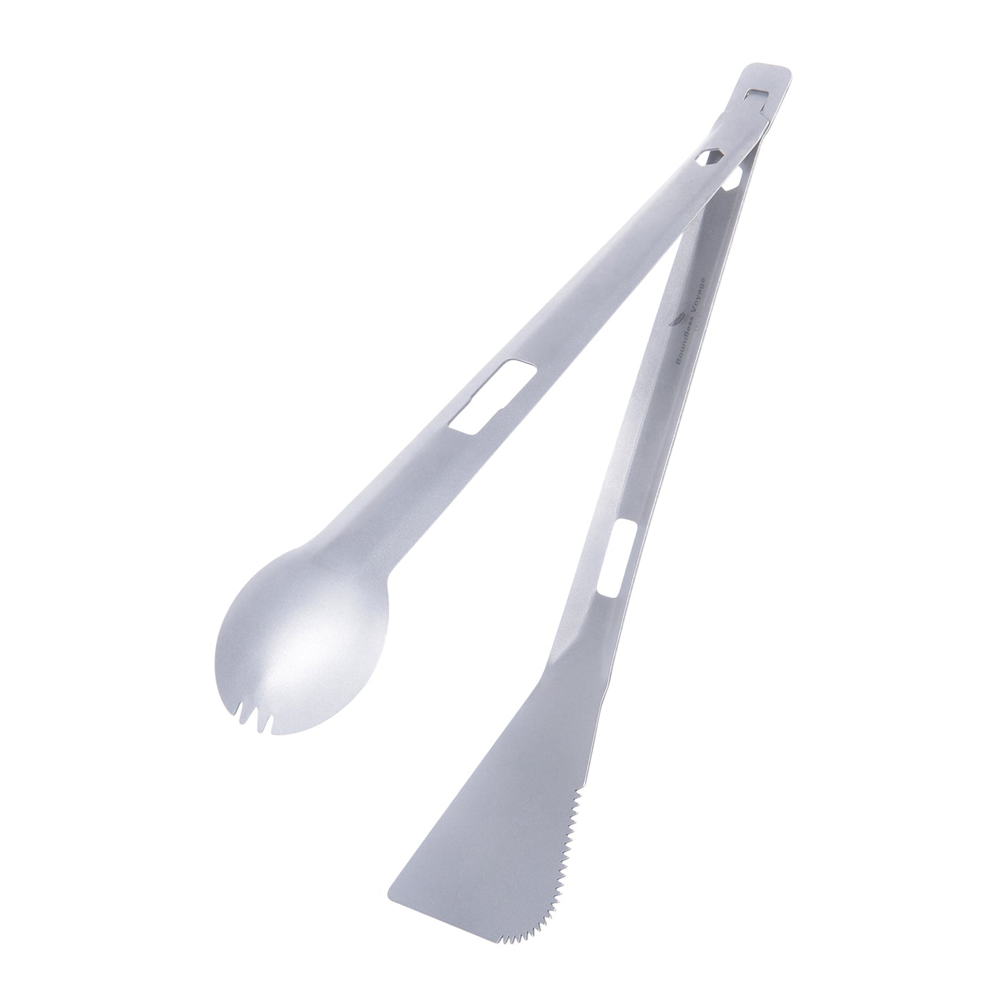 Boundless Voyage Titanium Alloy Tong, Spork，Shovel and Spatula All-In-One Utensil for Portable Lightweight Multi Utensil for Camping Kitchen Cookware Backpacking, Travel, Outdoor Cooking Eating