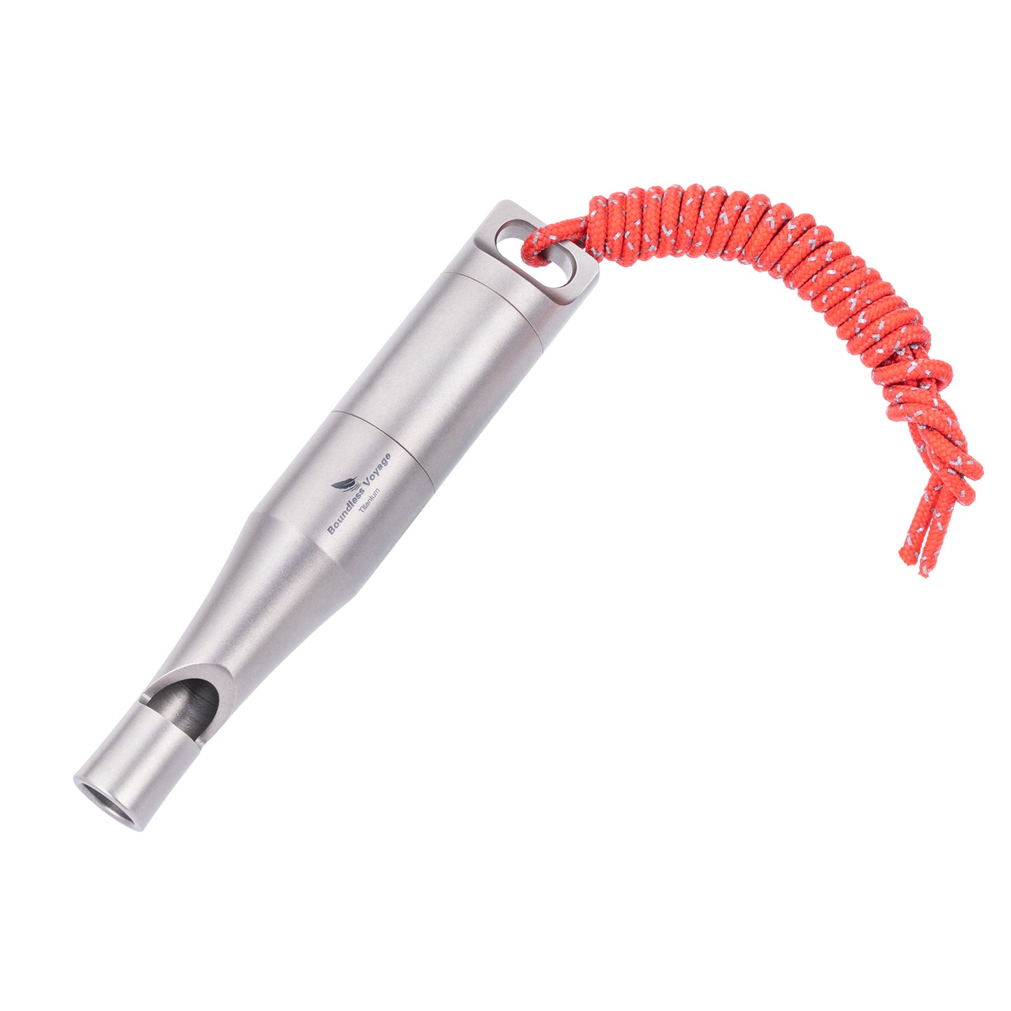 Boundless Voyage Titanium Emergency Whistle – Eco-Friendly TA1 Titanium Survival Safety Whistle with Lanyard | Loud, Lightweight & Durable for Camping, Hiking & Outdoor Sports