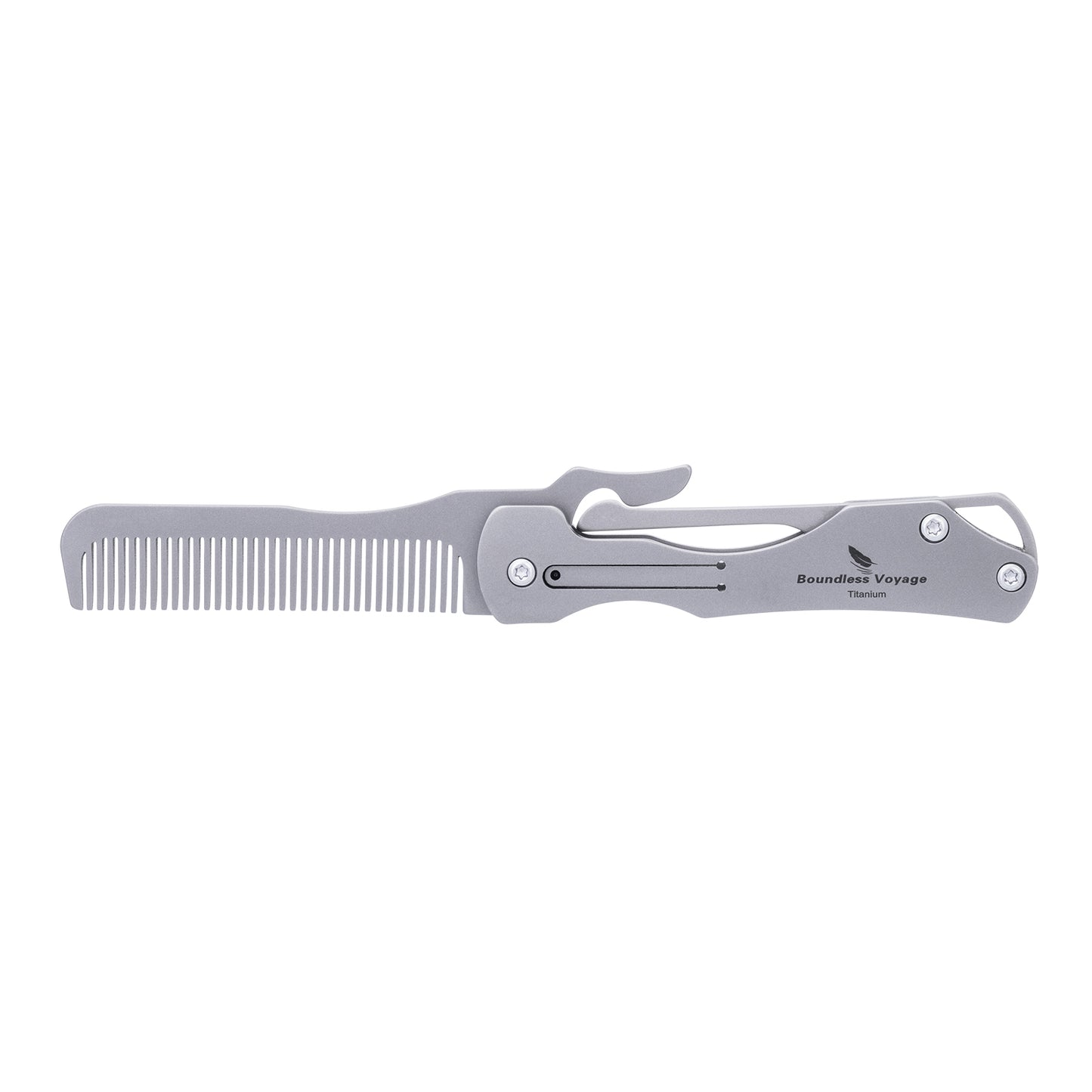 Outdoor Titanium Folding Comb – Lightweight EDC Survival & Self-Defense Gadget