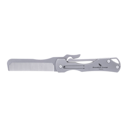 Outdoor Titanium Folding Comb – Lightweight EDC Survival & Self-Defense Gadget