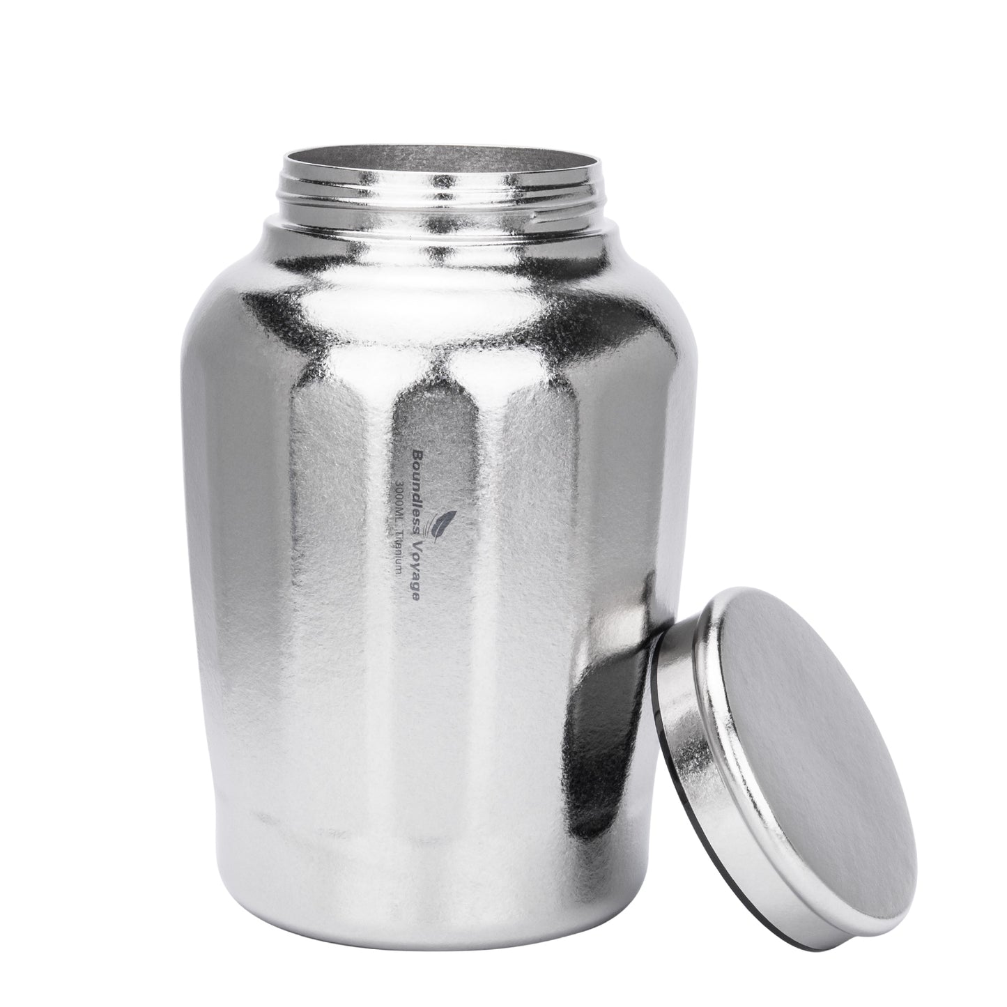 Boundless Voyage 3000ml Titanium Storage Canister Water Bottle– Airtight TA1 Titanium Container for Tea, Coffee, Food & Camping Storage