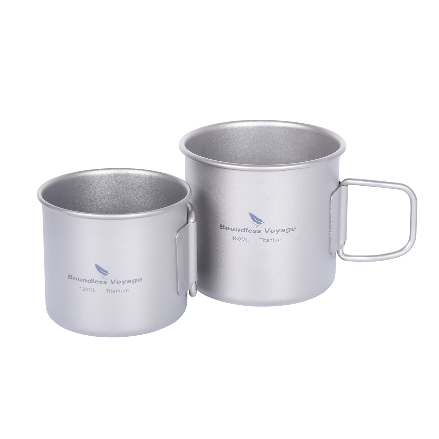 Boundless Voyage Ultralight Titanium Cup | 120ml / 180ml Portable Tea & Wine Mug | Premium Metal Drinking Glass for Camping, Coffee & Outdoor Spirits