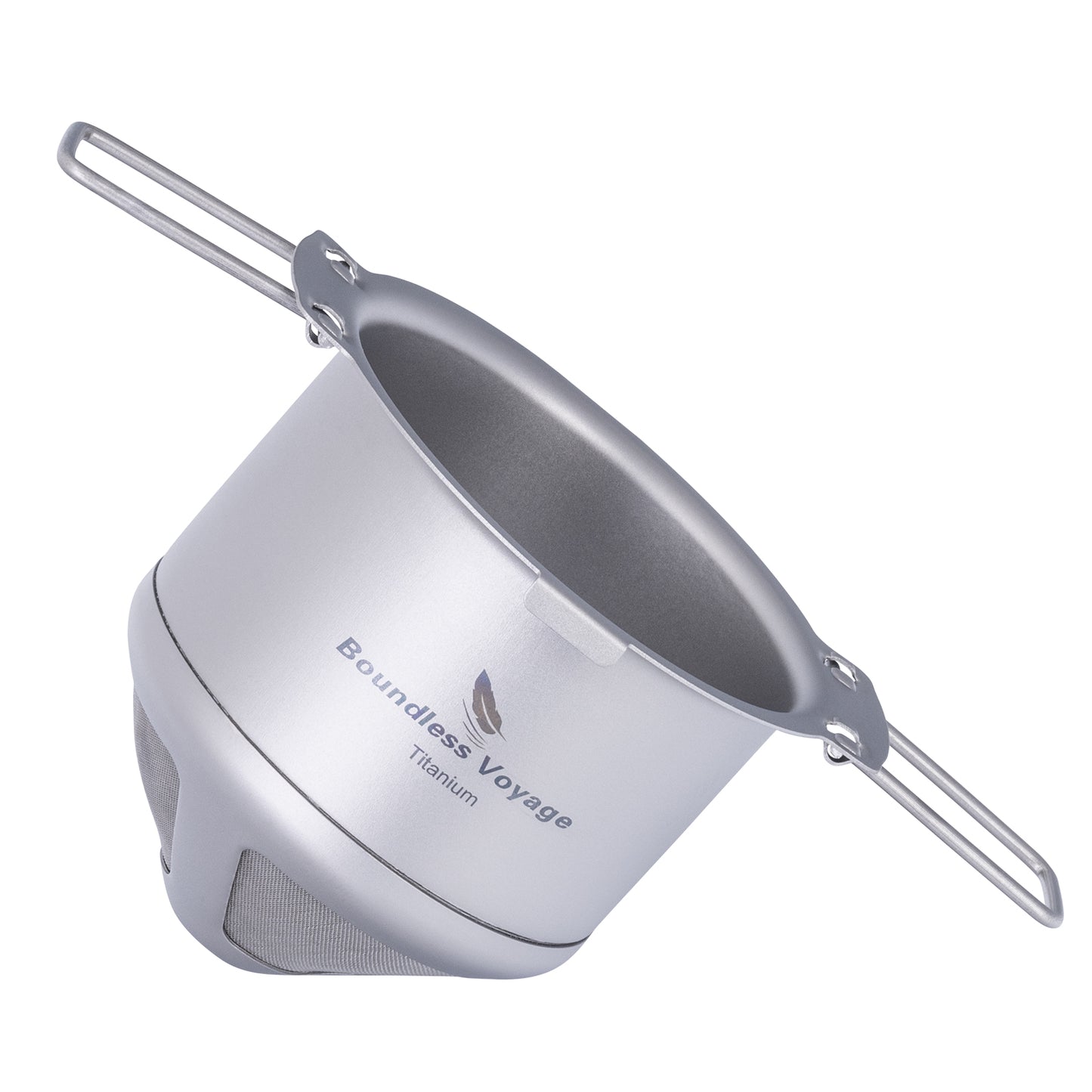 Boundless Voyage Titanium Pour Over Coffee Drip Filter – Ultralight Folding Reusable Filter for Mugs (6.5–12.5 cm)