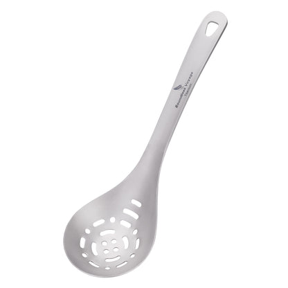 Boundless Voyage Pure titanium soup colander skimmer colander ultralight long handle portable tableware cooking fried food filter kitchen tools