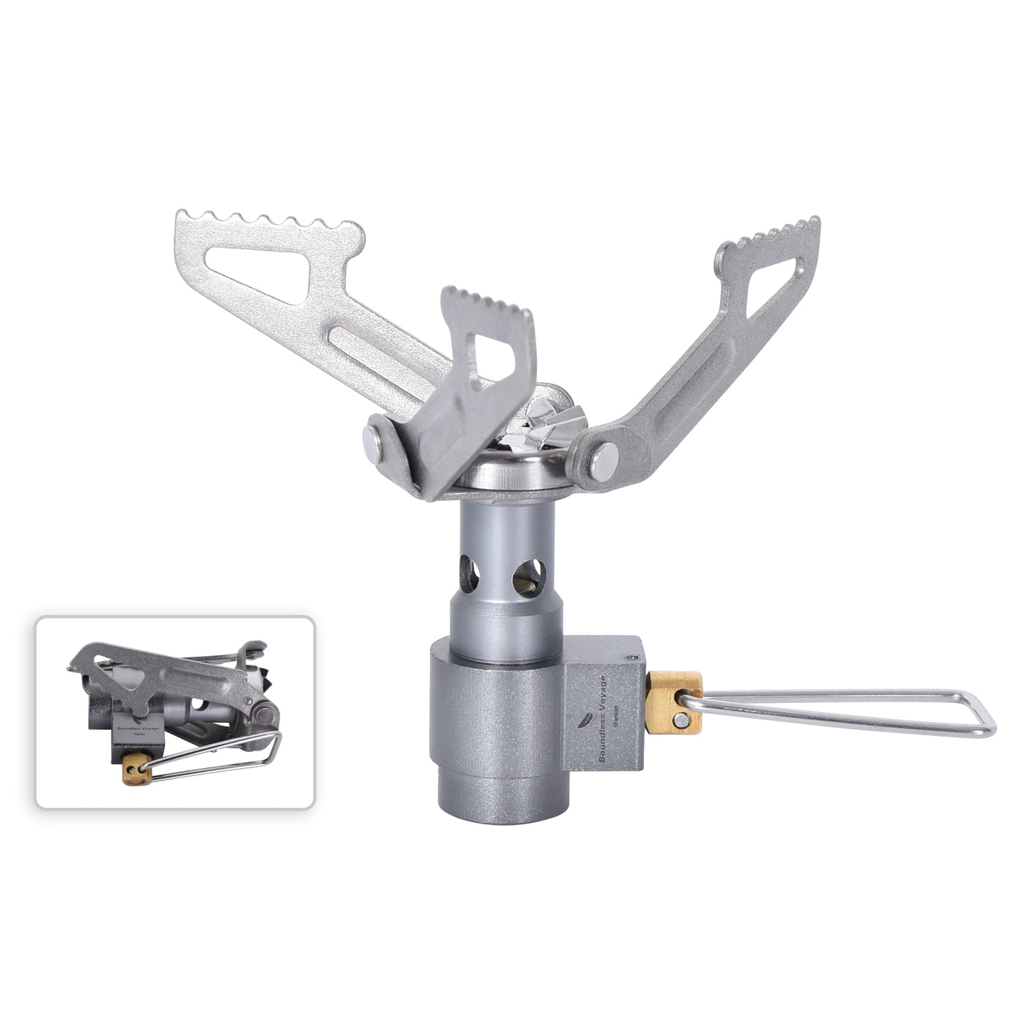 Boundless Voyage Titanium Mini Camping Stove – Ultralight, Durable & Portable Outdoor Cooking Stove for Hiking, Backpacking & Bushcraft