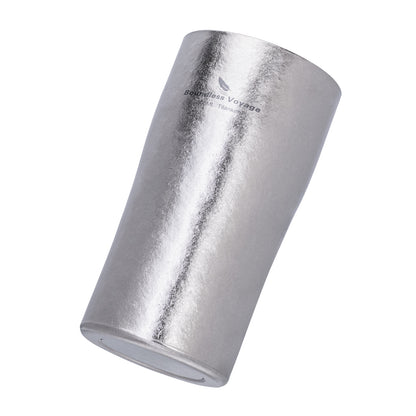 Boundless Voyage Titanium Double-Walled Beer Cup Ultralight Coffee Tea Juicy Cups for Home Outdoor Camping Picnic 300ml Crystallized Finish