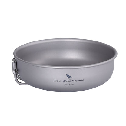 5 inch Titanium Camping Frying Pan – Ultralight Backpacking Cookware for Outdoor Cooking
