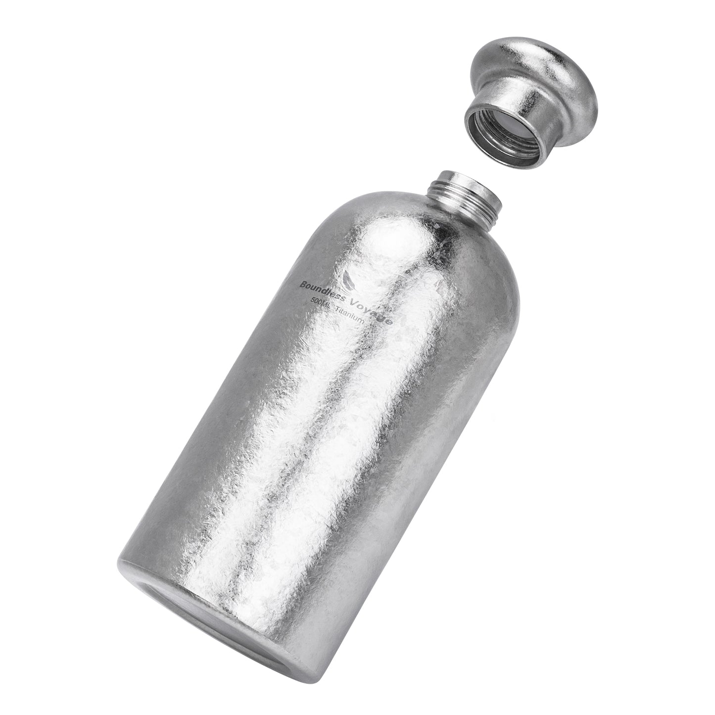 Boundless Voyage 500ml Titanium Hip Flask – Coating-Free Leakproof Liquor Bottle for Camping, Hiking & Travel