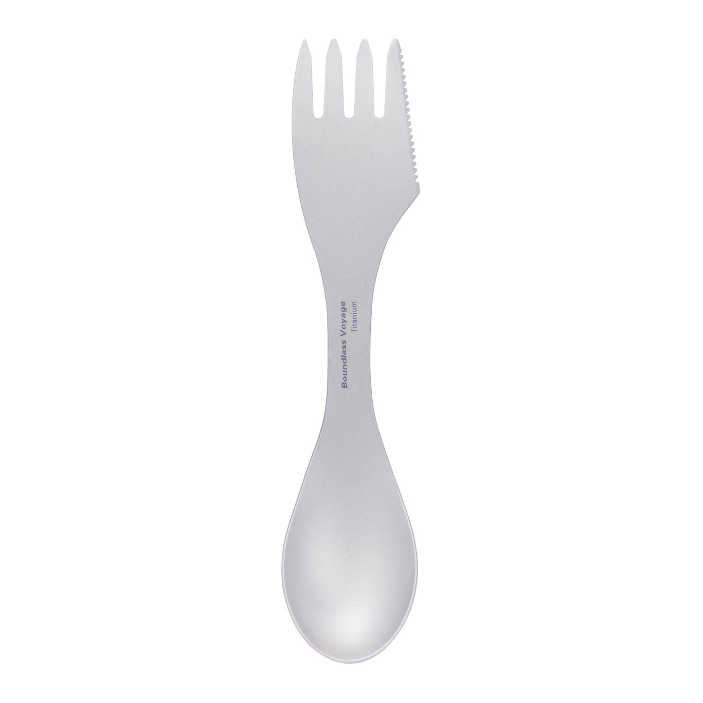 Boundless Voyage Titanium Spoon & Fork – Ultralight Spork-Style Camping Cutlery for Outdoor, Home & Kitchen Use