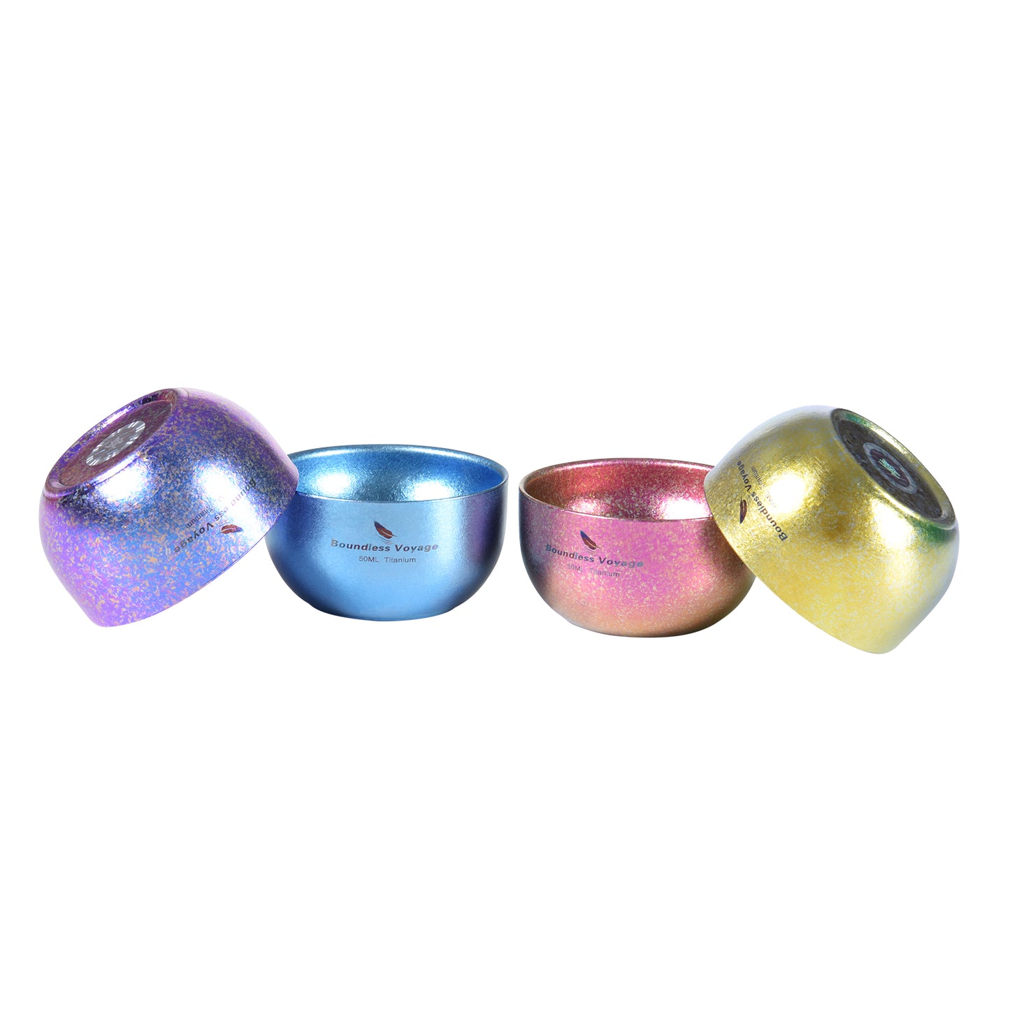 Boundless Voyage Titanium Double Layer Golden Cup Anti-scalding Colorful Teacup Wide Mouth Wine Tea Mug Drinkware