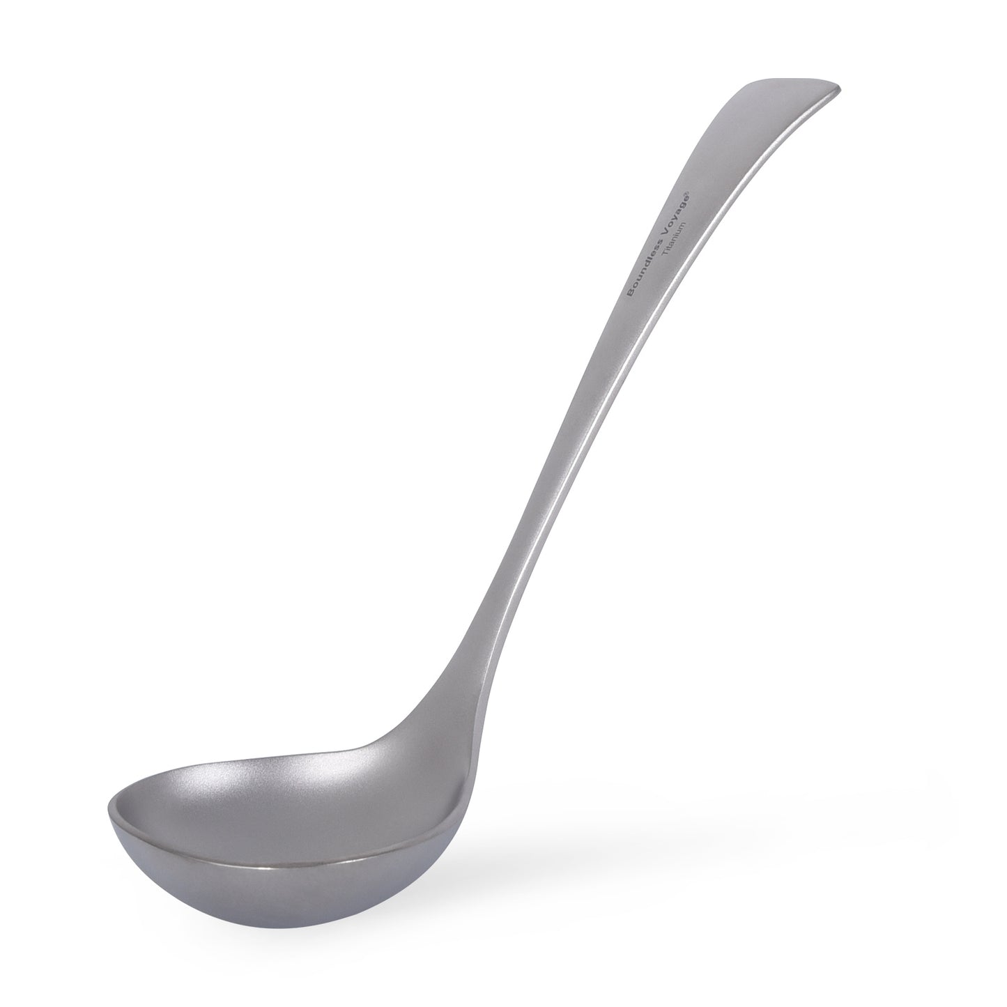 Boundless Voyage Titanium Soup Spoon – Long Handle Deep Bowl Ladle for Soup, Stew, Sauce & Cooking