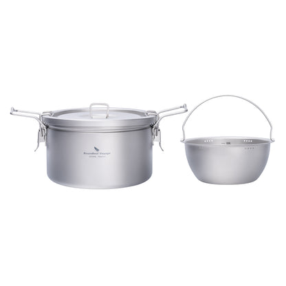 Boundless Voyage Titanium Outdoor Cooking Pot – Ultralight Multi-Purpose Camping Cookware