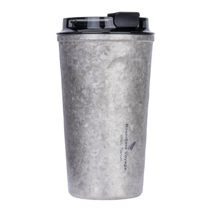 Boundless Voyage Titanium Thermos Bottle with Lid Double-Walled Insulated Water Mug 500ml