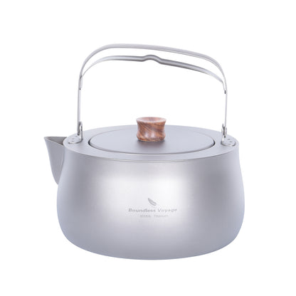 Boundless Voyage Titanium Kettle With Folding Handle Filter Outdoor Camping Teapot Coffee Jug Pot 800ml