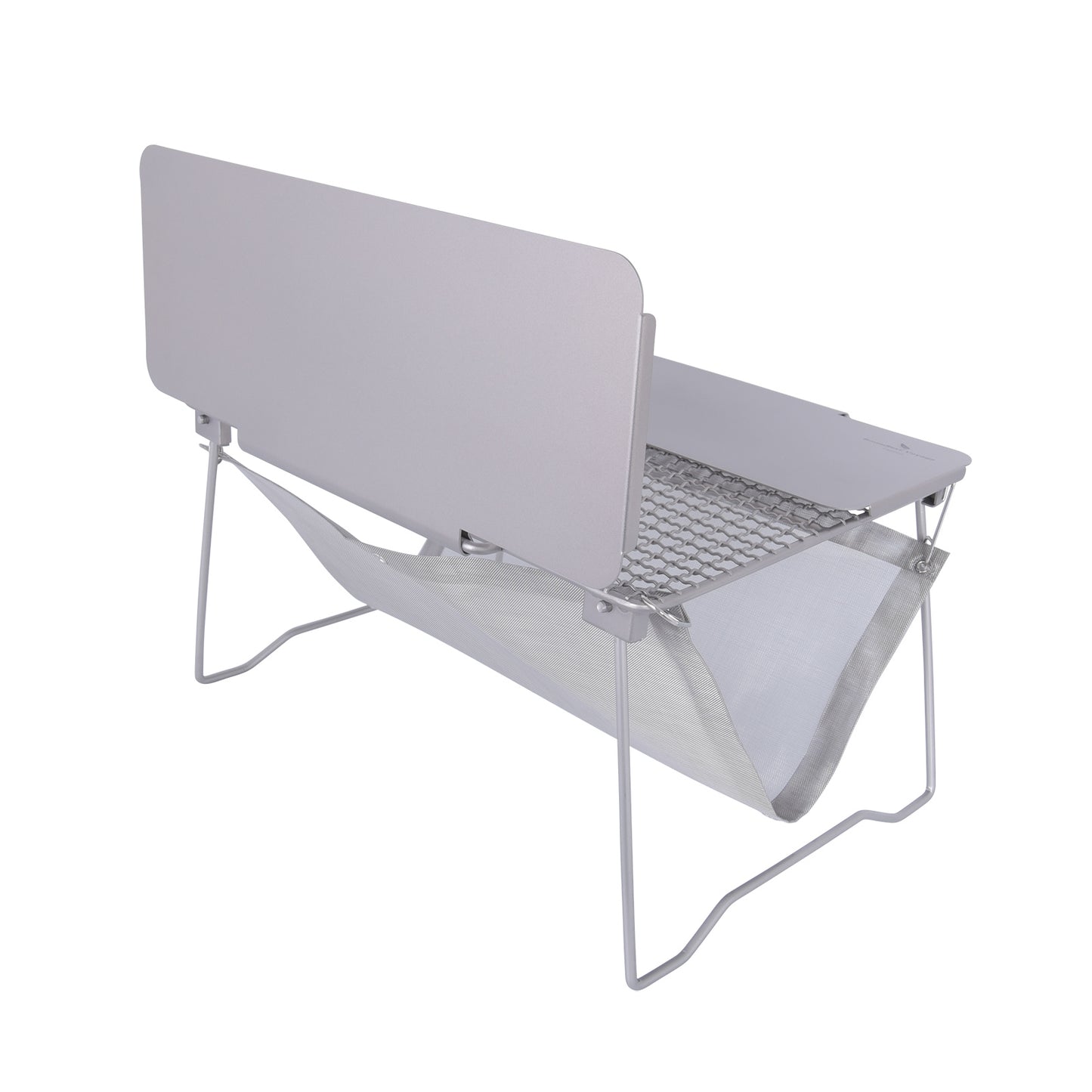 Boundless Voyage Titanium 2-in-1 Folding Campfire Grill – Portable Outdoor BBQ Table with Frying Plate & Collapsible Legs for Camping, Picnic & Backpacking