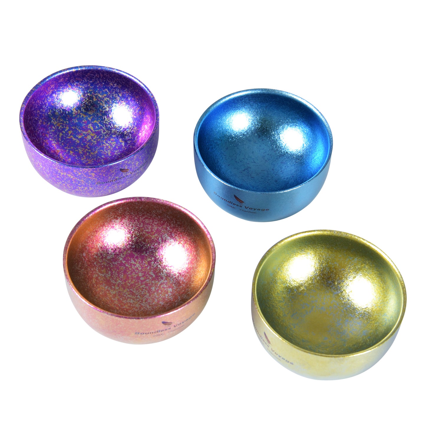 Boundless Voyage Titanium Double Layer Golden Cup Anti-scalding Colorful Teacup Wide Mouth Wine Tea Mug Drinkware