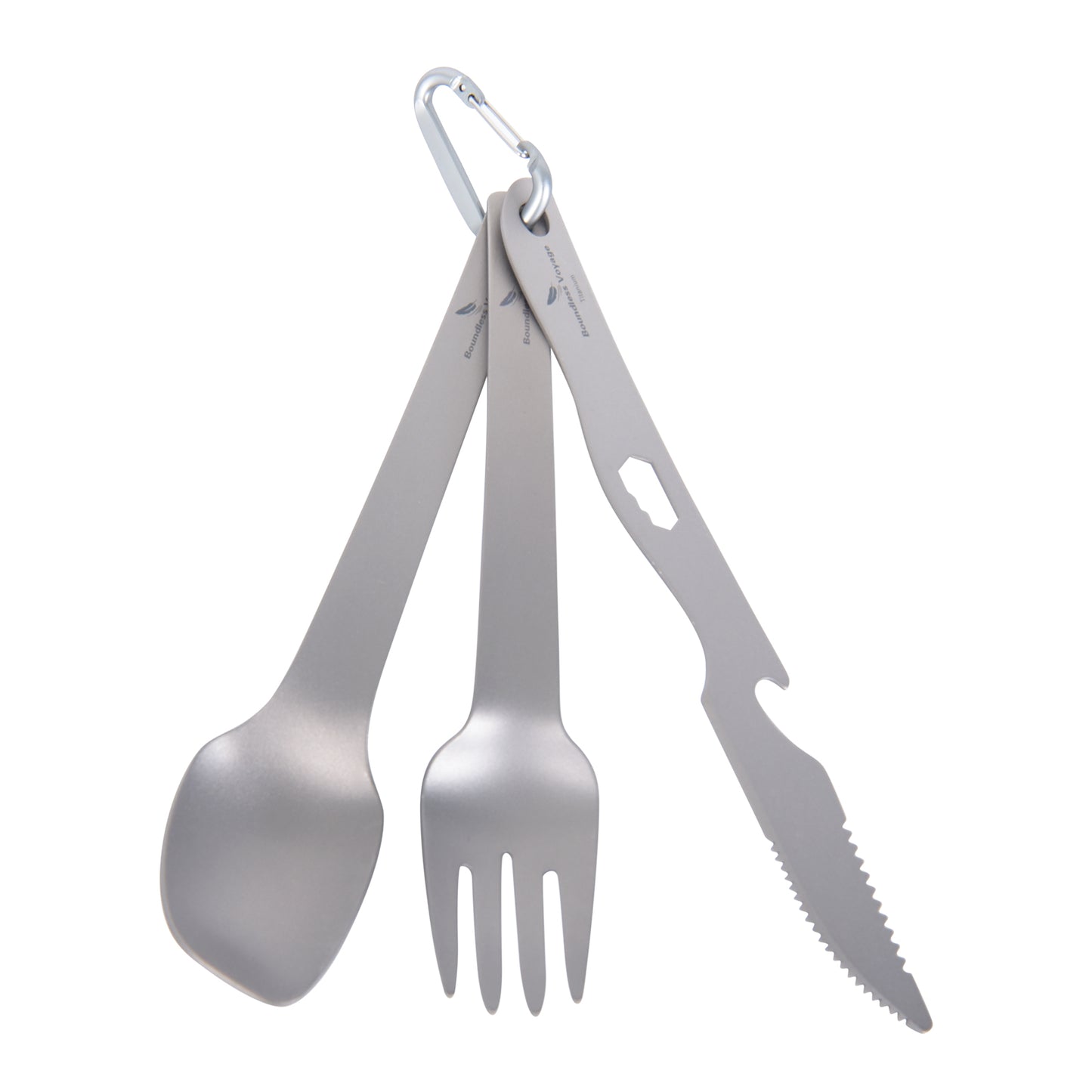Boundless Voyage Titanium Cutlery Set | Ultralight Fork, Knife & Spoon | Portable & Healthy Dining for Camping & Travel