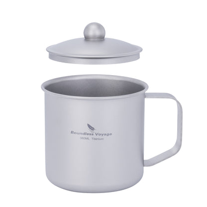 Boundless Voyage Titanium Camping Mug Cup with Lid Ultra-light Portable Hiking Backpacking