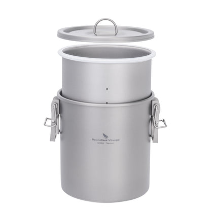 Boundless Voyage Pure Titanium Camping Pot – Ultralight Cookware for Outdoor, Hiking & Travel