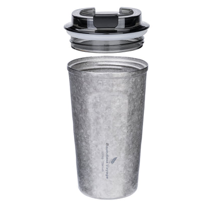 Boundless Voyage Titanium Thermos Bottle with Lid Double-Walled Insulated Water Mug 500ml