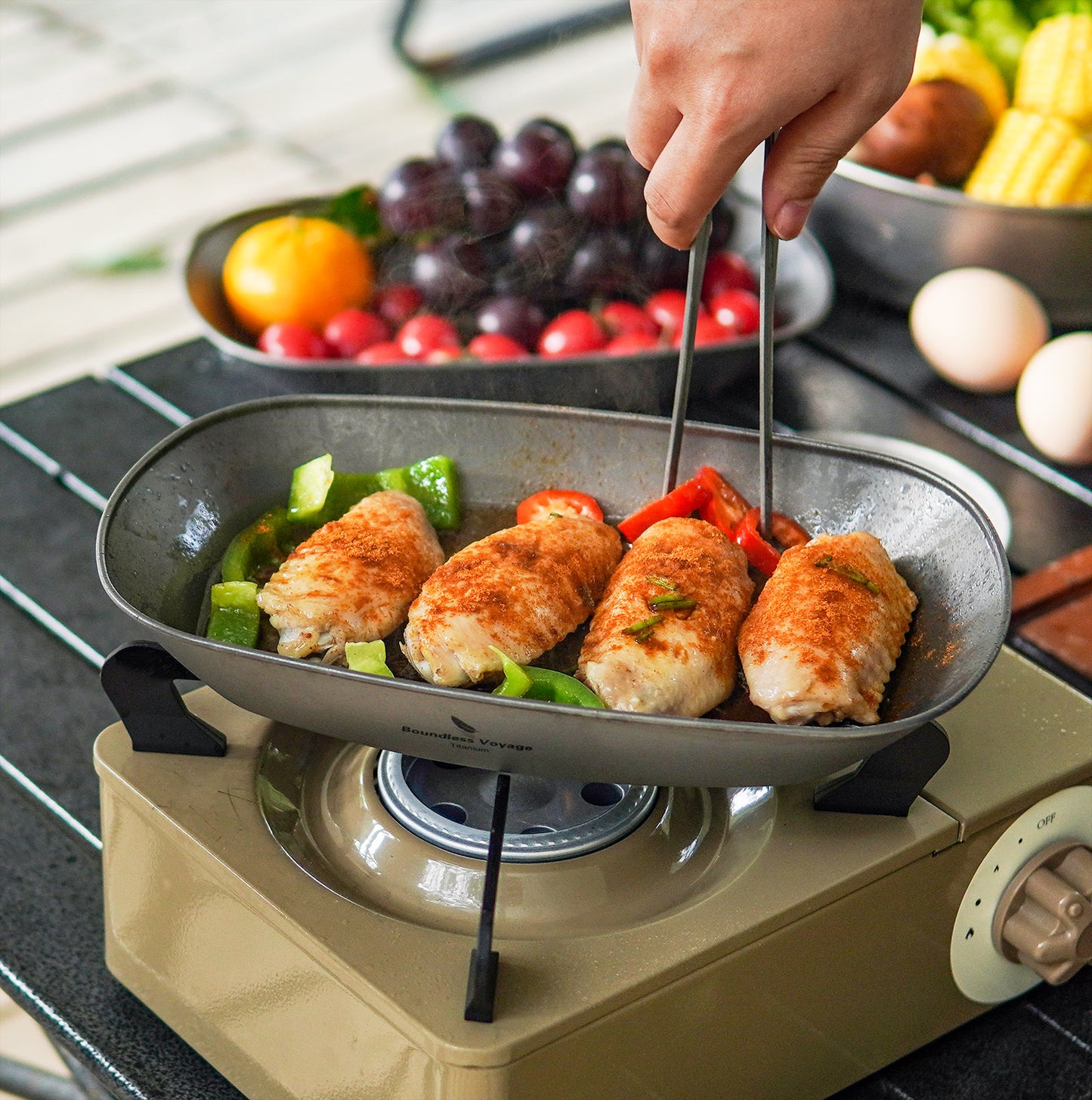 Boundless Voyage Pure Titanium Ultralight Plate – Portable Camping Dish with Carry Bag for Outdoor Tableware & Travel