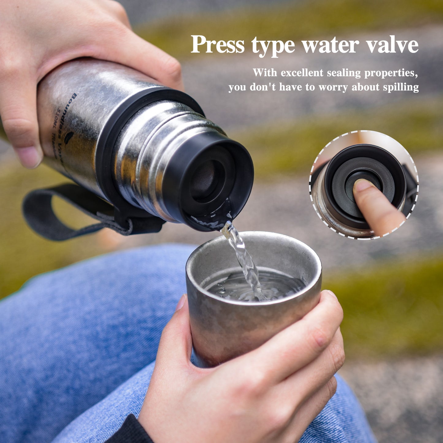 Boundless Voyage 510ml Titanium Insulated Water Bottle – Lightweight, Heat-Retaining & Perfect for Hiking, Travel & Daily Use