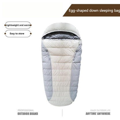 Ultralight Egg-shaped Down Sleeping Bag – White Duck Down, Splicable Ultralight Sleeping Bag for Camping, Hiking, Nap, Outdoor Use