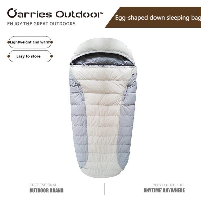 Ultralight Egg-shaped Down Sleeping Bag – White Duck Down, Splicable Ultralight Sleeping Bag for Camping, Hiking, Nap, Outdoor Use