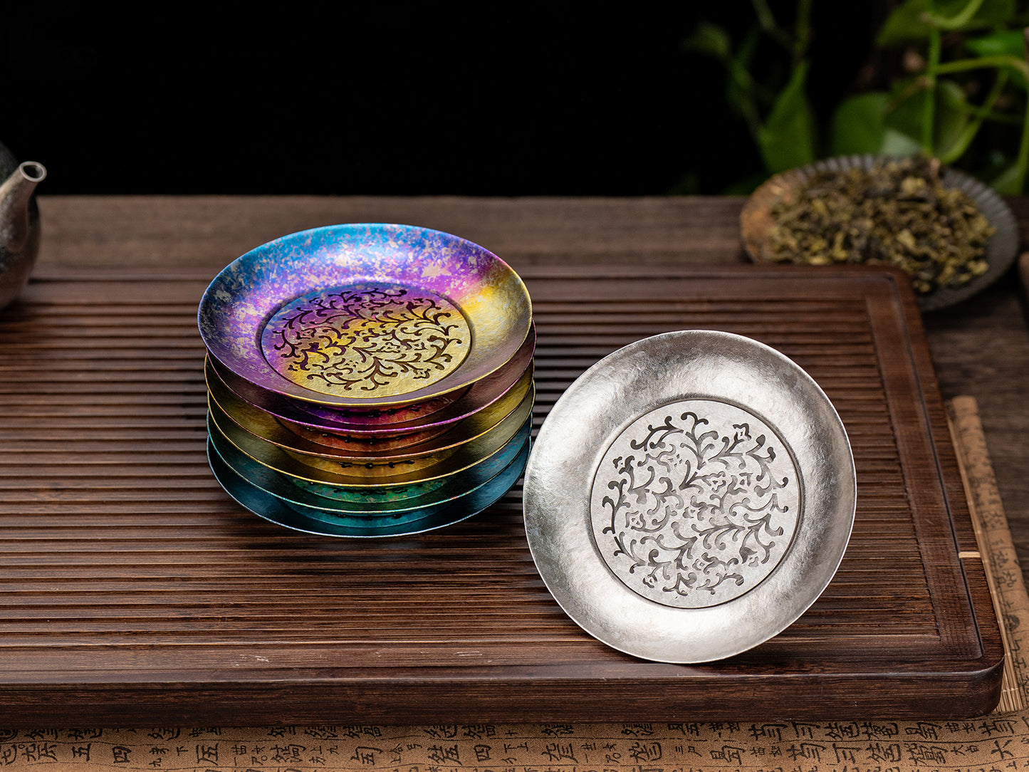 Boundless Voyage Titanium Tea Tray – Detachable Gongfu Tea Drain Tray with Water Storage for Home, Office & Travel