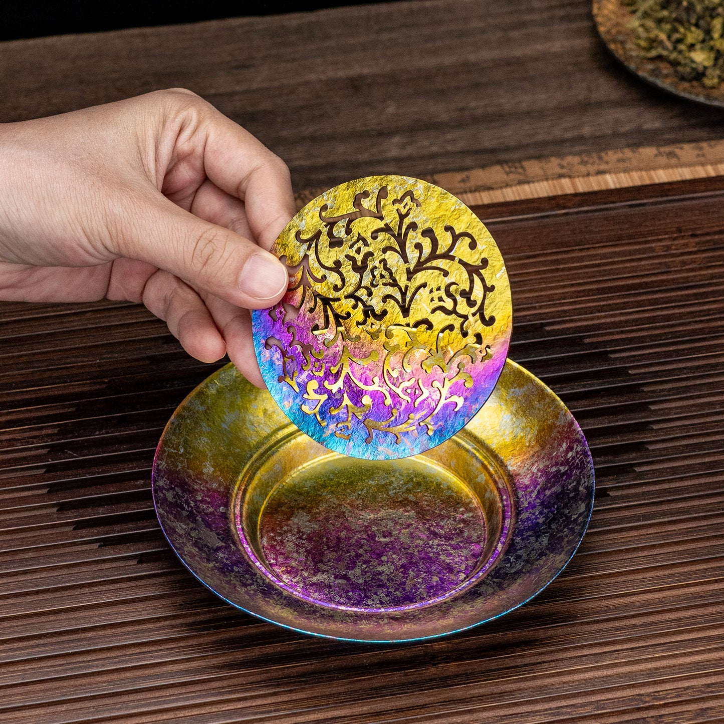Boundless Voyage Titanium Tea Tray – Detachable Gongfu Tea Drain Tray with Water Storage for Home, Office & Travel