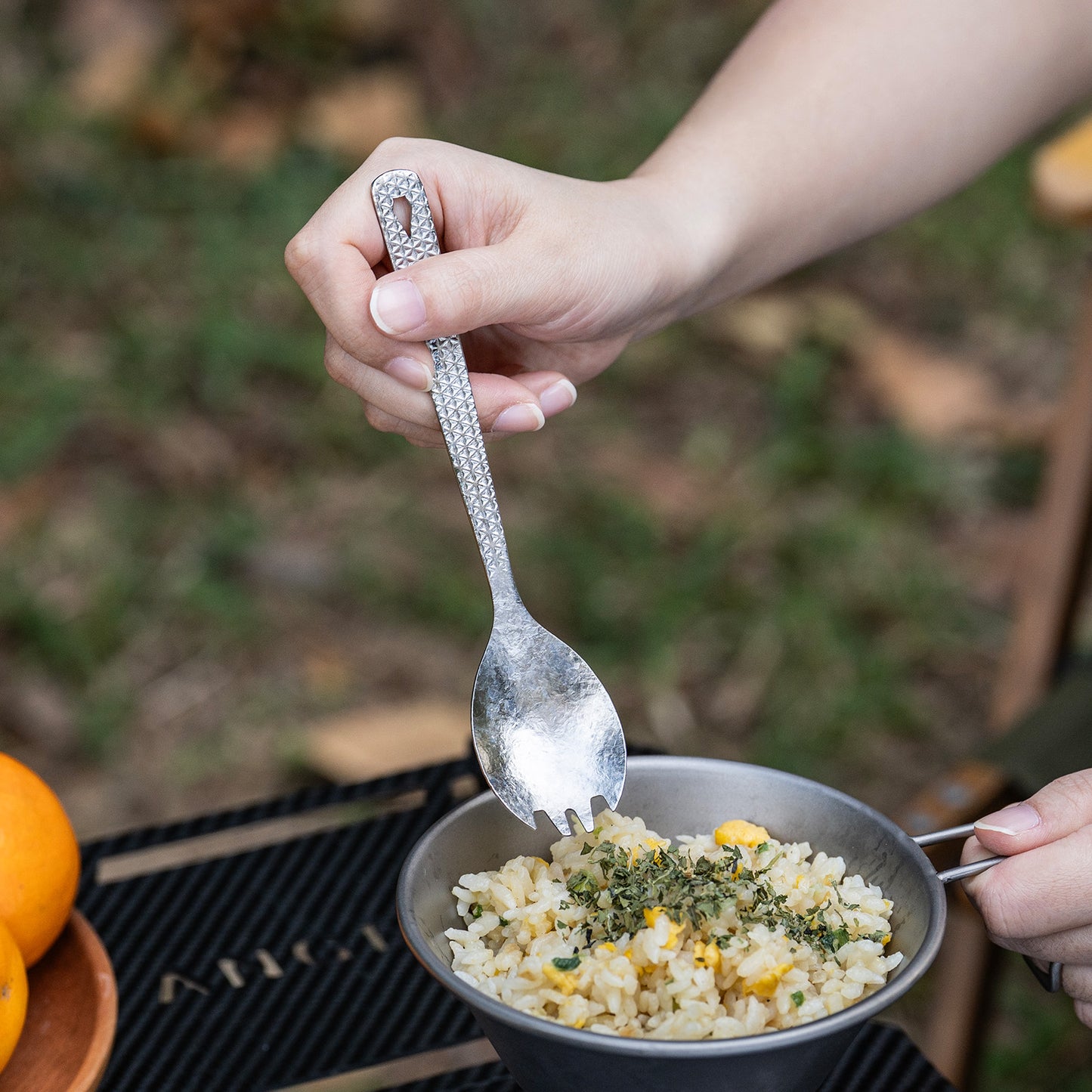 Boundless Voyage Titanium Chopsticks & 2-in-1 Spork Set Camping Cutlery Lightweight Travel Utensils Portable Outdoor Hiking Backpacking Faltware, Dishwasher Safe, No Coating with Storage Bag