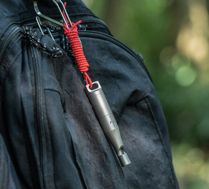 Boundless Voyage Titanium Emergency Whistle – Eco-Friendly TA1 Titanium Survival Safety Whistle with Lanyard | Loud, Lightweight & Durable for Camping, Hiking & Outdoor Sports