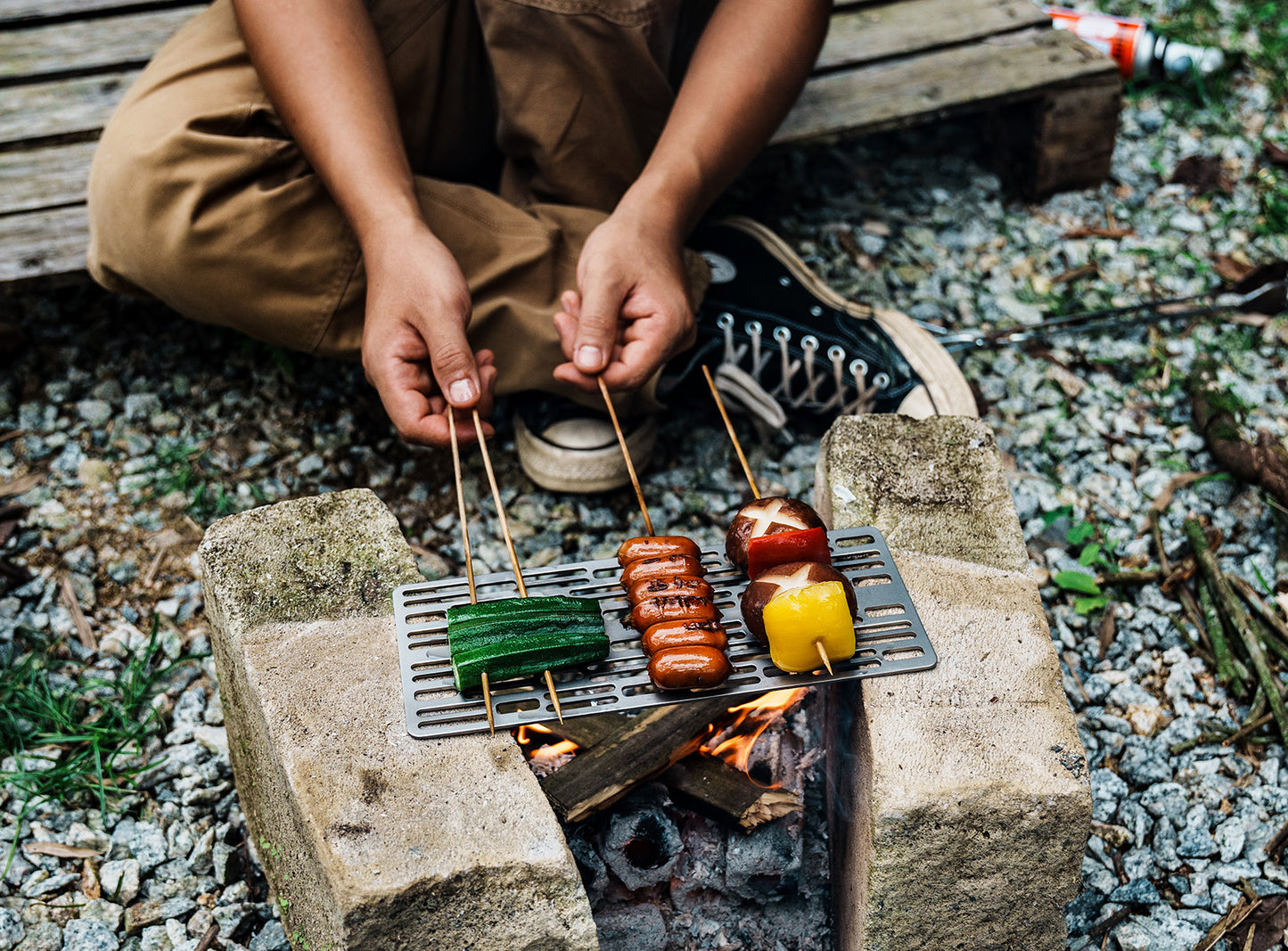 Boundless Voyage Titanium BBQ Grill Plate – Ultralight Charcoal Grill Grate for Camping, Hiking & Outdoor Cooking
