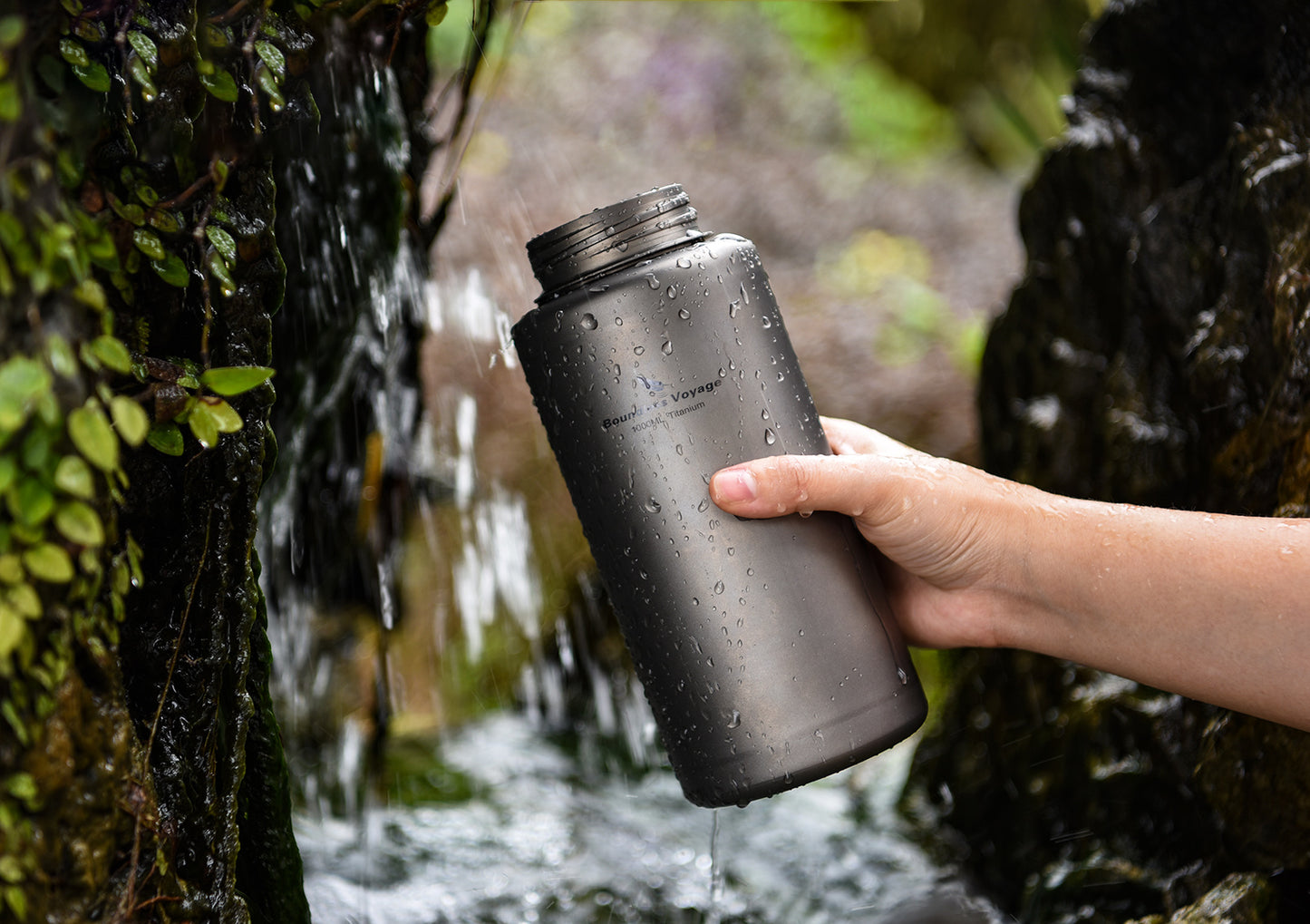 Boundless Voyage Titanium Bottle 1 Liter Single-layer Sports Water Bottle Ultralight Leakproof Drinkware for Outdoor Camping Hiking