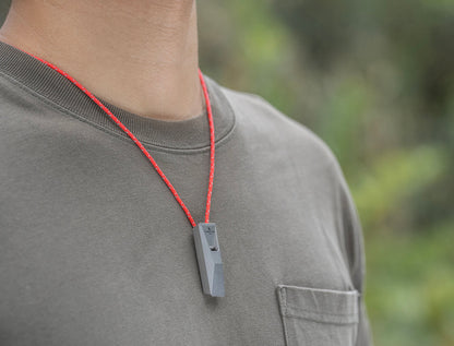 Boundless Voyage Titanium Whistle Emergency Survival Safety Whistles with Lanyard Loud for Outdoor Camping Hiking Coaches Training Sports Keychain Whistle