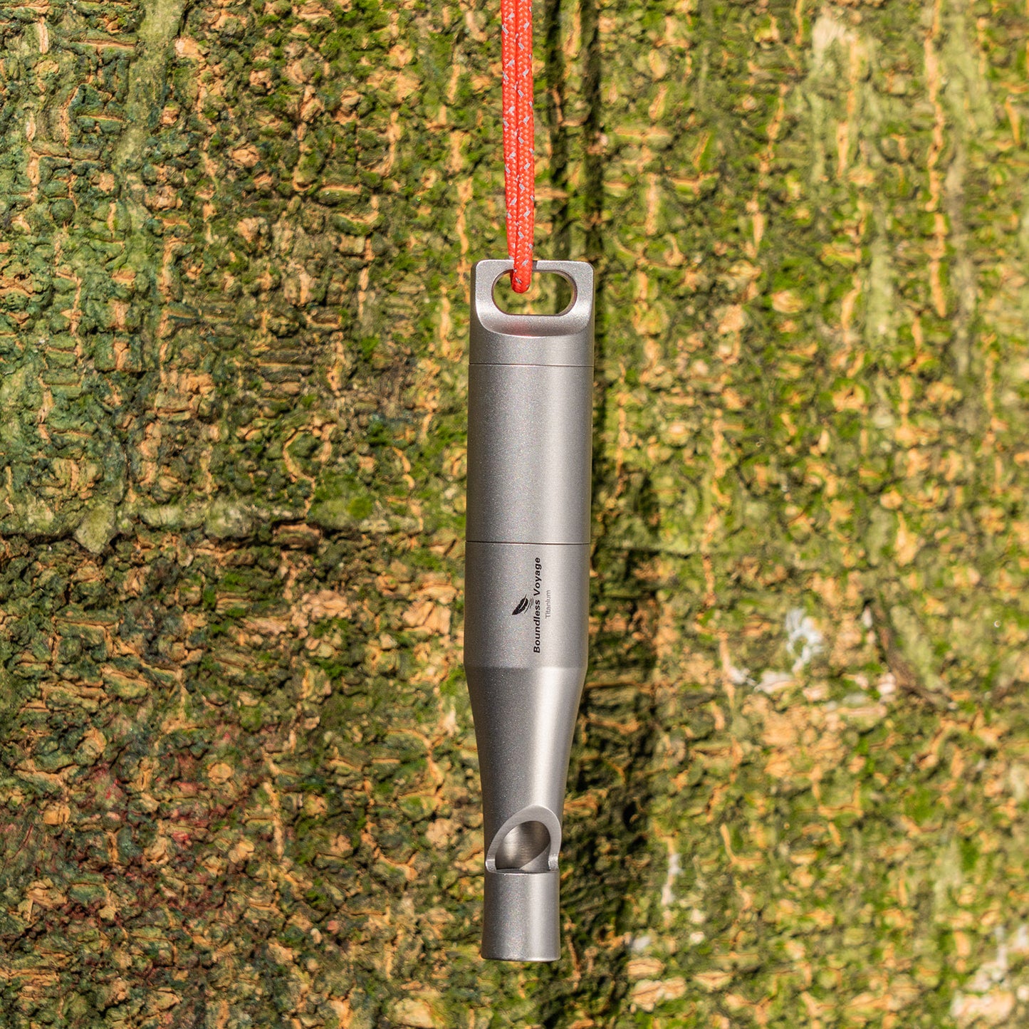 Boundless Voyage Titanium Emergency Whistle – Eco-Friendly TA1 Titanium Survival Safety Whistle with Lanyard | Loud, Lightweight & Durable for Camping, Hiking & Outdoor Sports