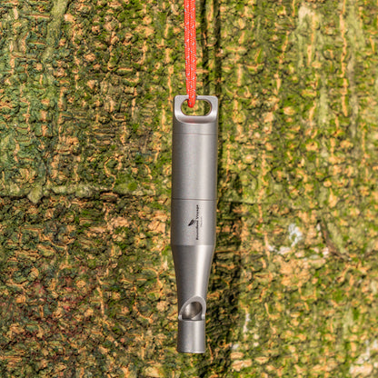 Boundless Voyage Titanium Emergency Whistle – Eco-Friendly TA1 Titanium Survival Safety Whistle with Lanyard | Loud, Lightweight & Durable for Camping, Hiking & Outdoor Sports