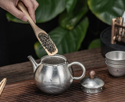 Boundless Voyage Titanium Kungfu Teapot with Lid and Handle Camping Coffee & Tea Pot for Outdoor Backpacking Hiking Teapot 380ml