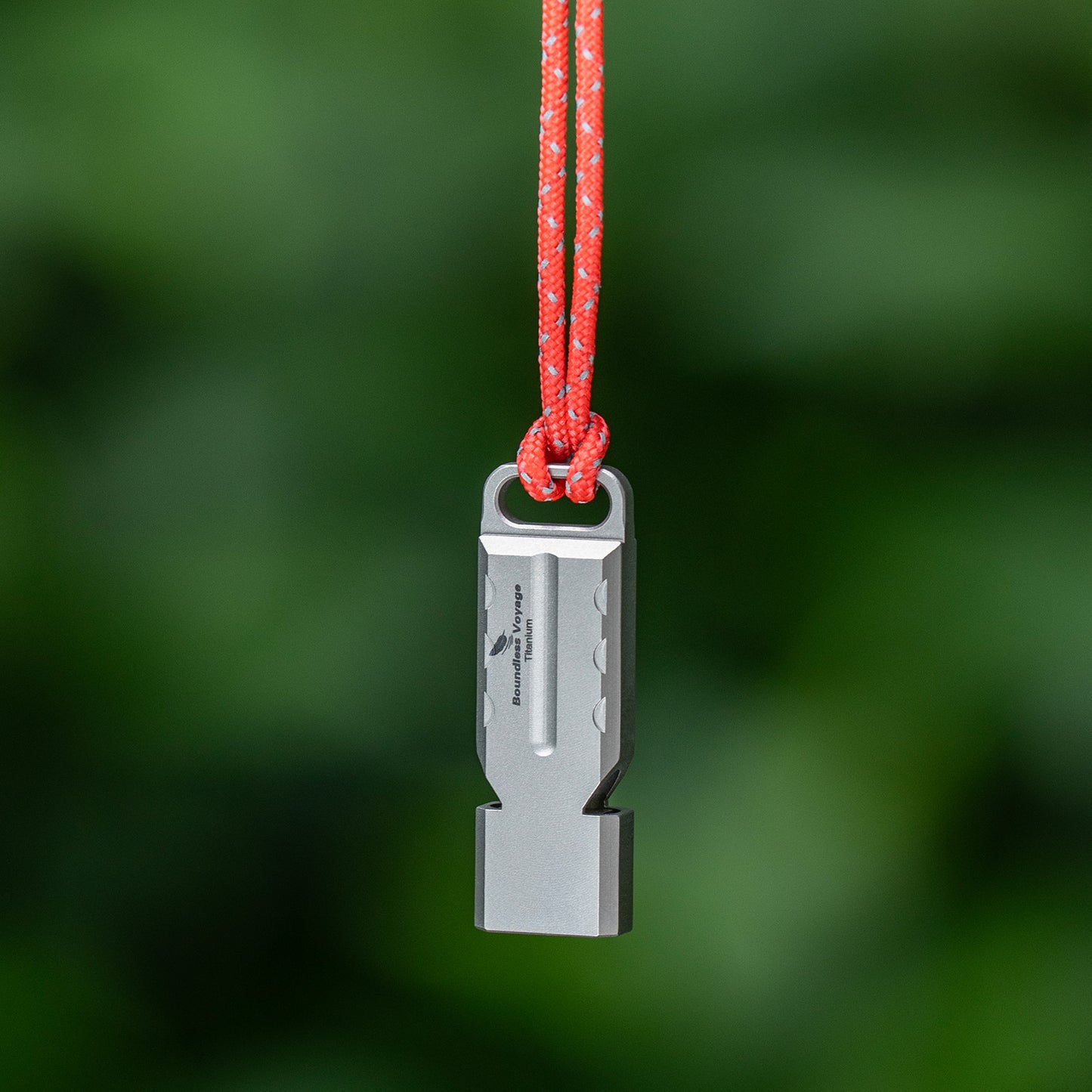 Boundless Voyage TA1 Titanium Dual Tube Survival Whistle – High Decibel Emergency Safety Whistle for Camping, Hiking, Backpacking & Outdoor Rescue