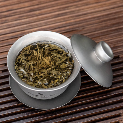 Boundless Voyage Titanium Double-Walled Teapot Chinese Traditional Three-talent Covered Bowl Triad Lid Bowl Kung Fu Gaiwan Anti-Scalding Tea Bowl Tea Set