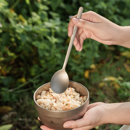 Boundless Voyage Titanium Camping Cutlery Set – Knife, Fork, Spoon & Chopsticks, Ultralight Tableware for Outdoor Travel & Home Use