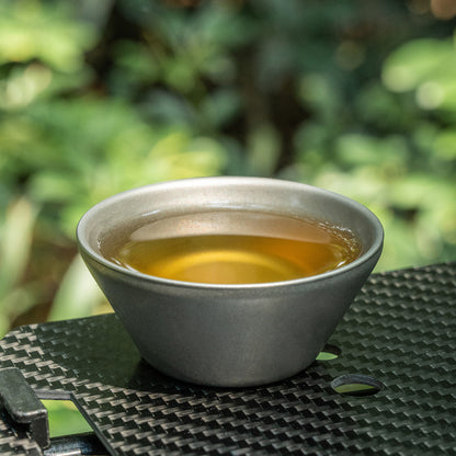 Boundless Voyage Titanium Double-Layer mini Tea cup Portable Anti-scalding Camping Teapot Set Mug for Coffee Drink Liquor Picnic Hiking Traveling Drinkware