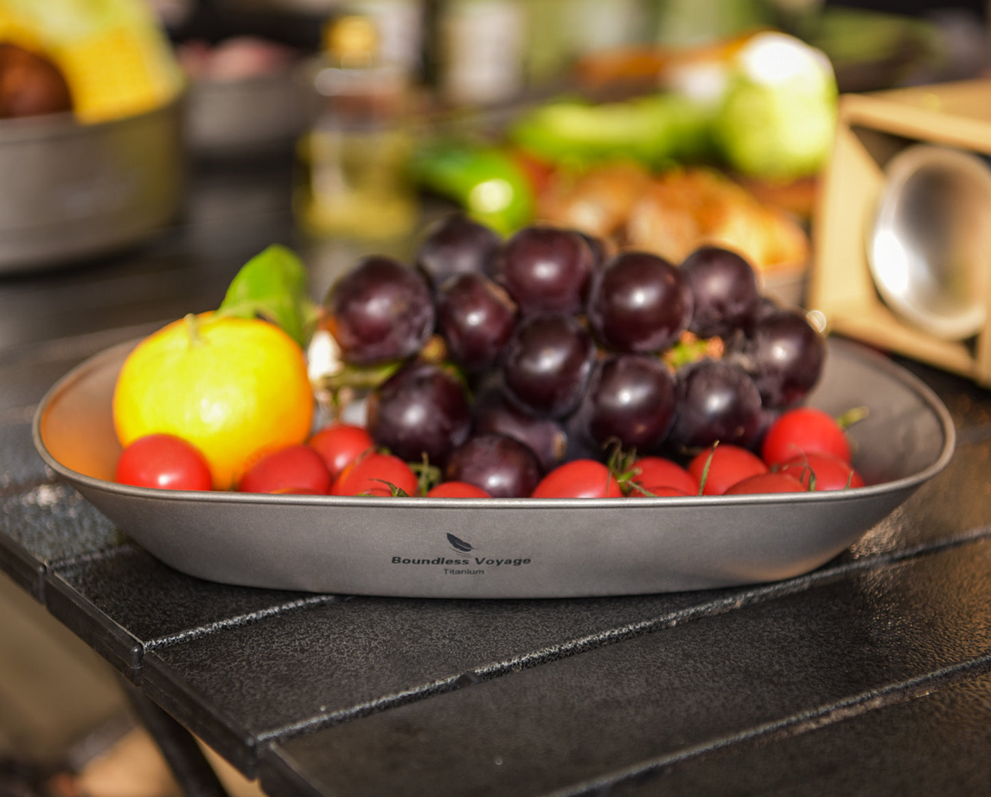 Boundless Voyage Pure Titanium Ultralight Plate – Portable Camping Dish with Carry Bag for Outdoor Tableware & Travel