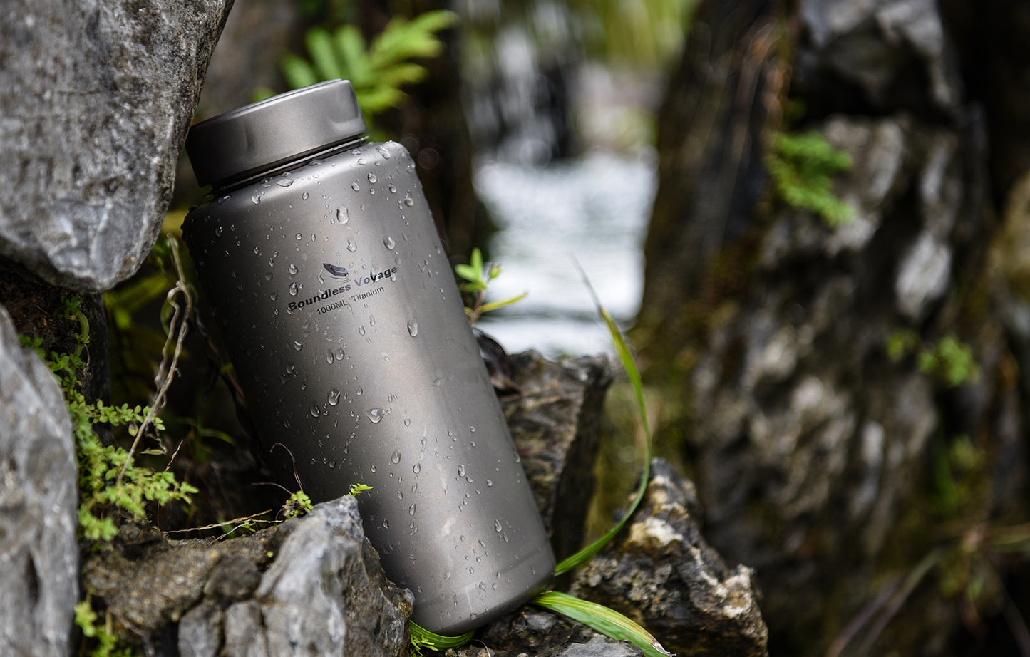 Boundless Voyage Titanium Bottle 1 Liter Single-layer Sports Water Bottle Ultralight Leakproof Drinkware for Outdoor Camping Hiking