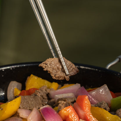 Boundless Voyage Titanium Camping Cutlery Set – Knife, Fork, Spoon & Chopsticks, Ultralight Tableware for Outdoor Travel & Home Use